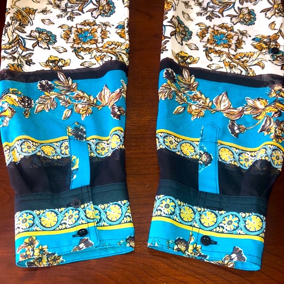 I.N.C.  “INTERNATIONAL CONCEPTS” SHEER BUTTON DOWN BLOUSE SIZE M NWT - Picture 6 of 10